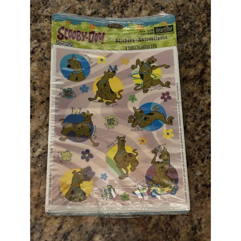 Vintage Hallmark Scooby Doo sticker sheet